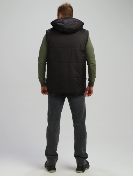 Жилет РЕЗКО зимний с капюшоном (черный)