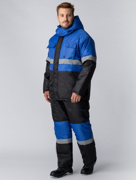 Костюм МЕГРЕС-2 СОП зимний с ПК (васильковый/черный)