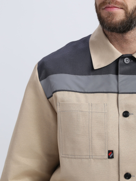 Костюм ЛИГОР-2 СОП с ПК (бежевый/т.серый)