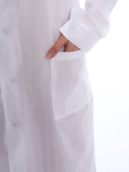 Халат медицинский женский Бязь ГОСТ (белый)