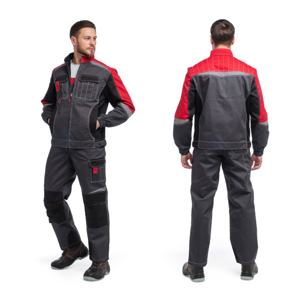 Костюм ФОРМУЛА с ПК (т.серый/красный/черный)