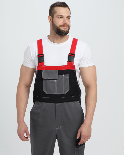 Костюм ВЕКТРОН-2 МВО с ПК (серый/черный/красный)