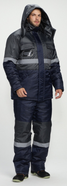 Костюм МЕГРЕС-2 зимний с ПК (т.серый/т.синий)