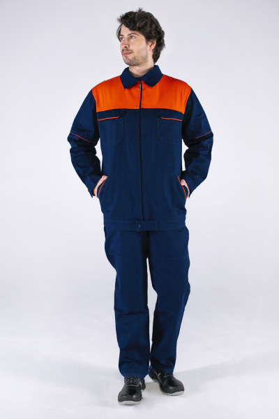 Костюм СОЮЗ с БР (т.синий/оранжевый)