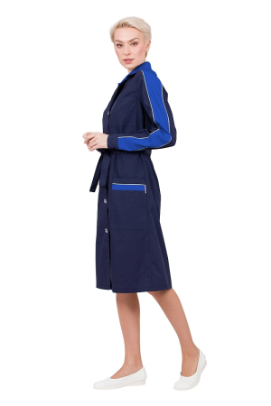 Халат ЖАСМИН женский (т.синий/василёк)