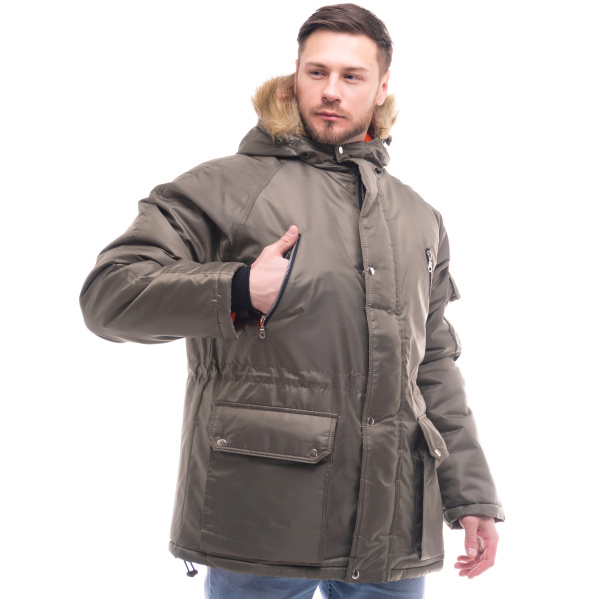 Куртка АЛЯСКА зимняя длинная (хаки)