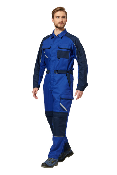 Комбинезон МЕГАПОЛИС (василек/т.синий)