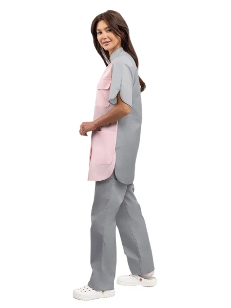 Костюм ОКТАВА женский с БР (серый/розовый)