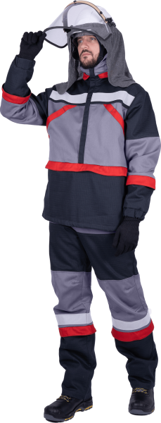 Костюм ЭЛЕКТРОСТОП ТЕРМО ЗЭТВ 30 противоэнцефалитный с БР (серый/красный)