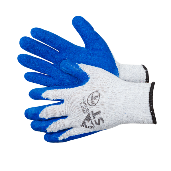 Перчатки ASTRA ST ХБ с текстурированным латексным покрытием
