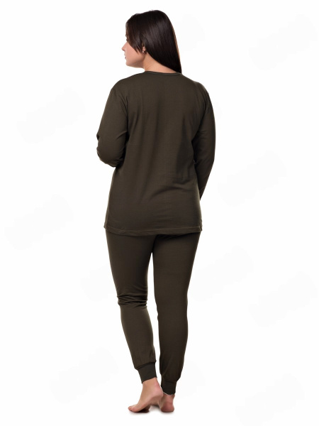Белье нательное женское зимнее (оливковый)