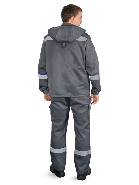 Костюм ГРАНЬ с капюшоном с ПК (серый)