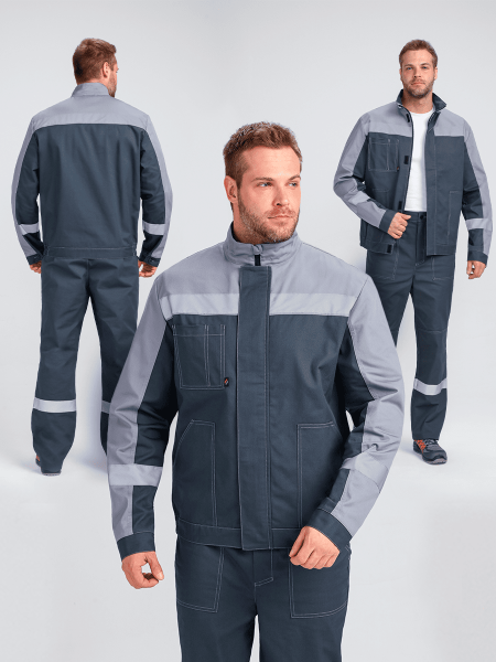 Костюм БРИГОТЕК-1 СОП с БР (т.серый/св.серый)