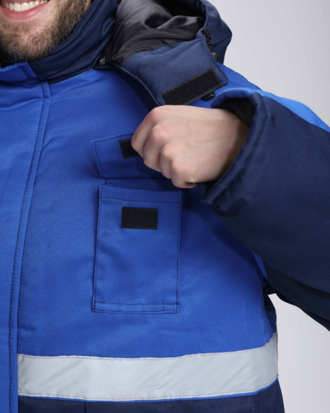 Костюм ТЕМП зимний с ПК (т.синий/васильковый)