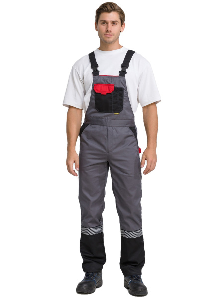 Костюм RONTA KS262 СОП с ПК (т.серый/красный/черный)