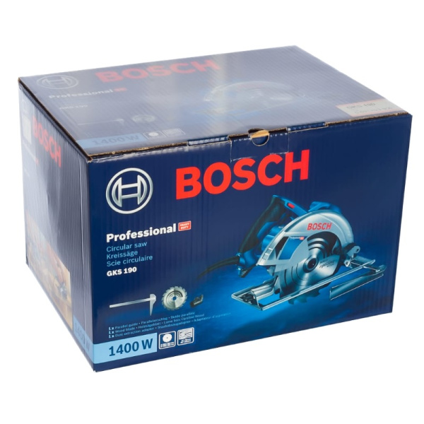 Циркулярная пила BOSCH GKS 190 0.601.623.000 1400Вт 190мм 5500об/мин