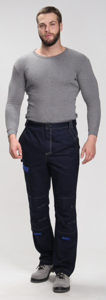 Брюки АЛЬКОР (т.синий/васильковый)