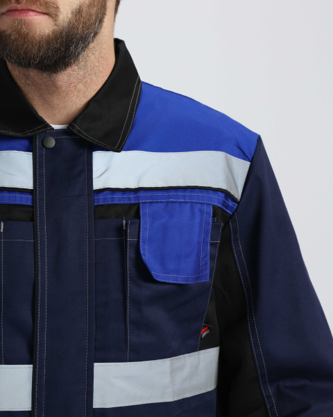 Костюм ВИВАТ-1 ПРЕМИУМ IMP с БР (т.синий/черный/васильковый)