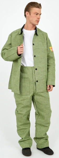 Костюм СВАРЩИК брезентовый 460-480 гр/м2 с БР (хаки)