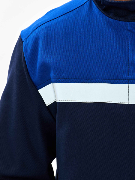 Костюм сварщика ВЕЛДСВАР-СОП 2 кл.защиты с БР (т.синий/васильковый)