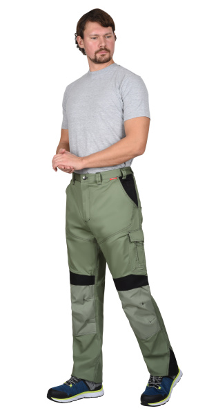 Брюки ЦИТРИН (светло-оливковый/черный)