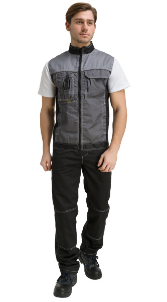 Жилет RONTA JT3246 (т.серый/св.серый/черный)