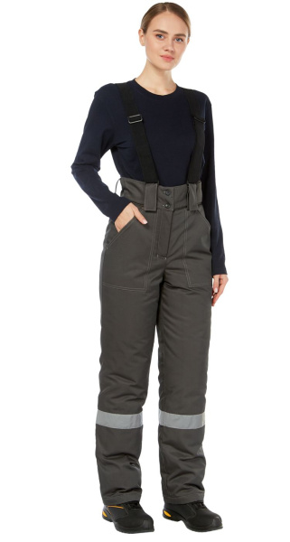 Костюм ТИМБЕР женский зимний с БР (т.серый/красный)