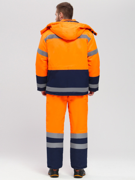 Костюм ДОРОЖНИК-УЛЬТРА зимний с ПК (оранжевый/т.синий)