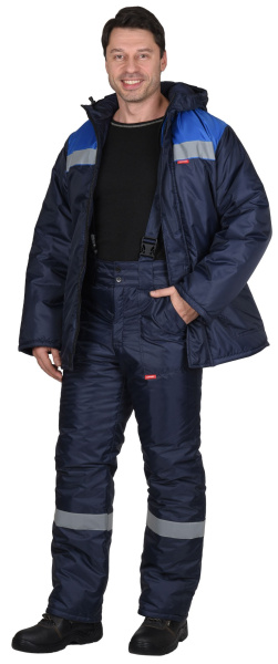 Костюм СИРИУС-РОСТ-НОРД зимний с БР (т.синий/васильковый)