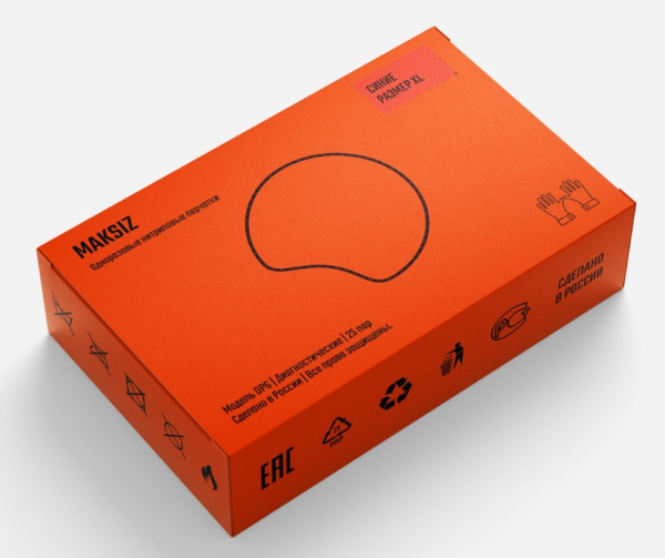 Перчатки DPG MEDIUM BLUE нитриловые неопудренные одноразовые (синий)