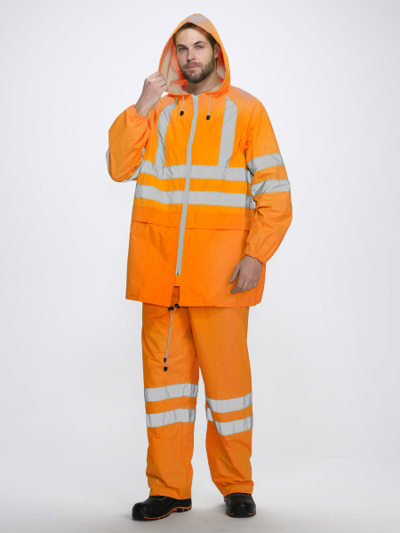 Костюм влагозащитный сигнальный СОП с БР (оранжевый)