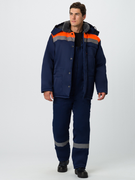 Костюм Т-УЛЬТРА-2 зимний с ПК (т.синий/оранжевый)