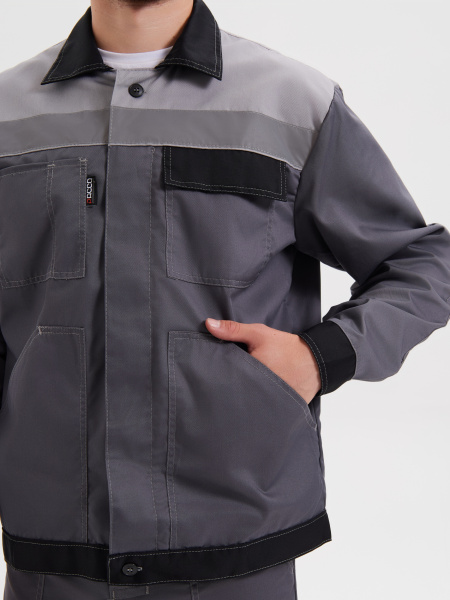 Костюм КОРПУС с БР (т.серый/черный/св.серый)