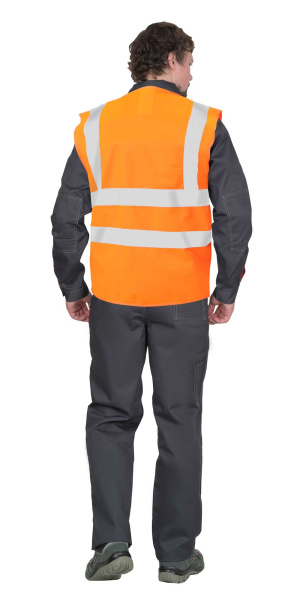 Жилет SIRIUS сигнальный 4 СОП (оранжевый)