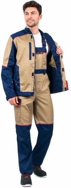 Костюм Сервис NEW, п/к, бежевый/т.синий