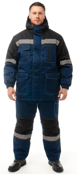 Костюм ЭДЕЛЬВЕЙС зимний с БР (т.синий/черный)