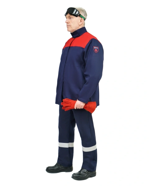 Костюм сварщика ОНИКС СОП 1 кл.защиты с БР (т.синий/красный)