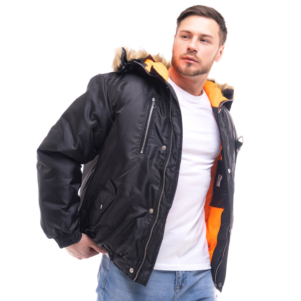 Куртка АЛЯСКА зимняя короткая (черный)