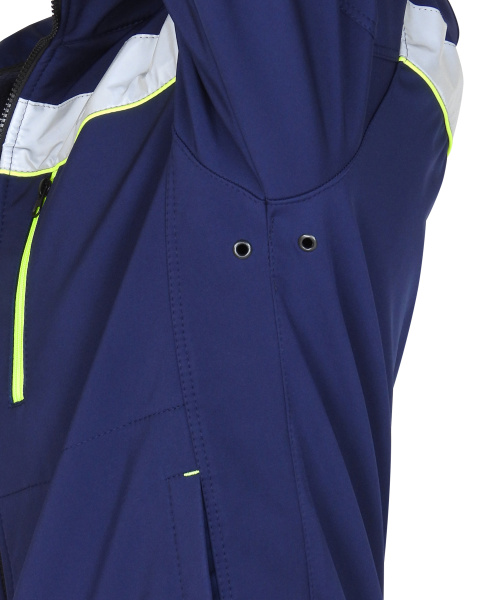 Куртка софтшелл СИРИУС-АЗОВ с СОП (синий/лимонный)