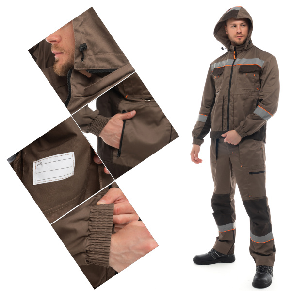 Костюм БЕРГЕН с БР (бежевый/т.коричневый)