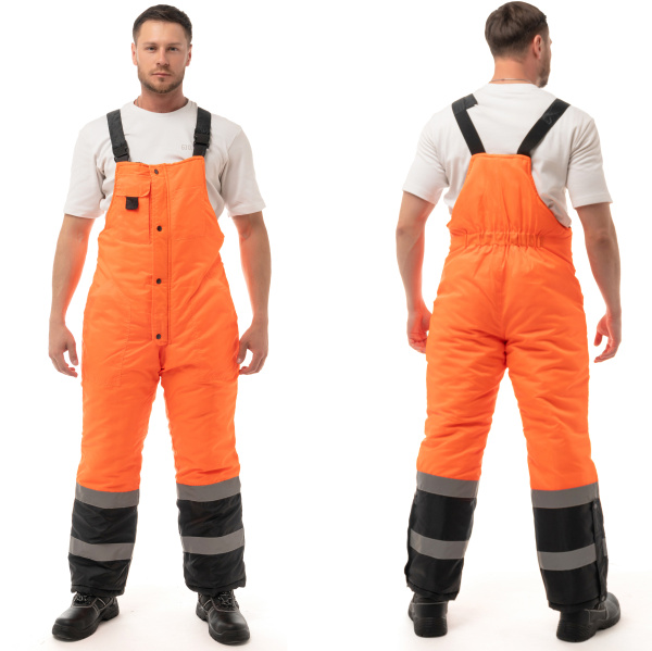 Костюм МЕТЕО зимний с ПК (оранжевый/черный)