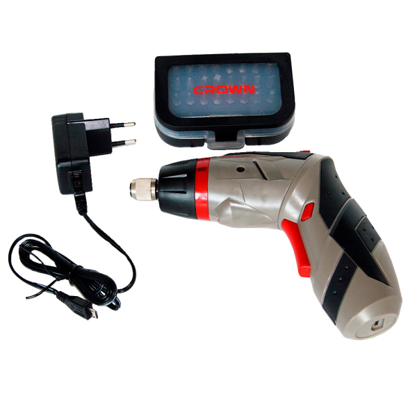 Аккумуляторный шуруповерт CROWN CT22025 3,6В Li-ion 1,3Ач 0-200об/мин