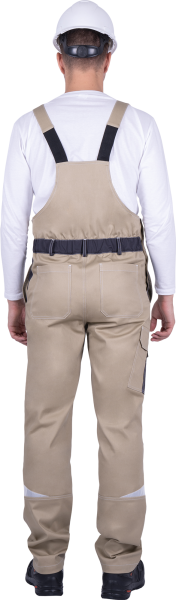Полукомбинезон ТУРБО SAFETY (бежевый/т.серый)
