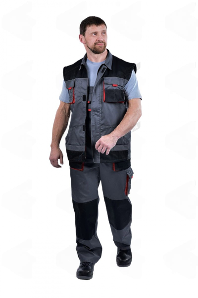 Куртка ХАМЕРТОН (серый/черный/красный)