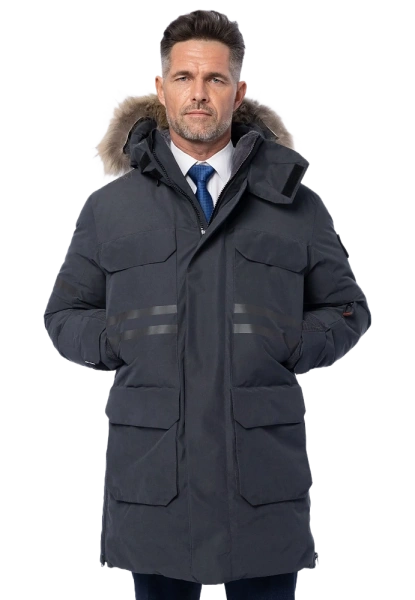 Куртка-парка BRODEKS VIP KW 233 зимняя (т.серый)