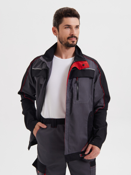 Костюм КОСТА с БР (серый/чёрный/красный)