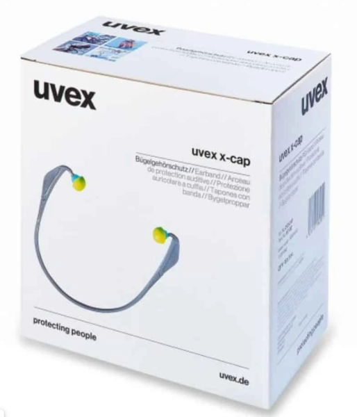 Беруши UVEX ИКС-КАП на скобе (лайм/синий)