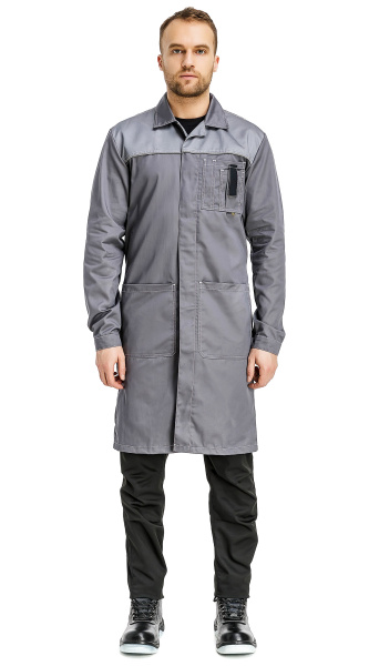 Халат RONTA HL102 (т.серый/св.серый/черный)