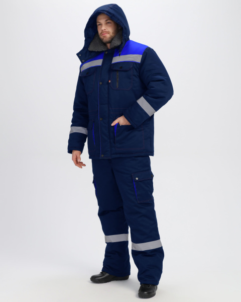 Костюм НЕЙЧ-ПРЕМИУМ CH зимний с ПК (т.синий/васильковый)