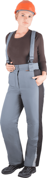 Брюки ХАЙ-ТЕК женские зимние (серый/черный)